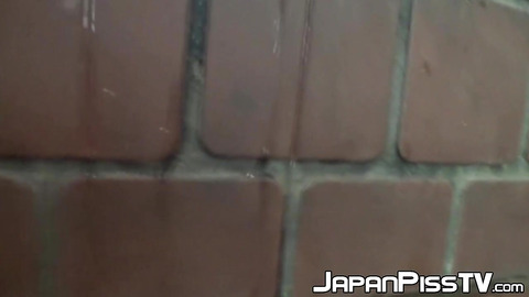 Shameless Asian babe spied on while peeing outdoors