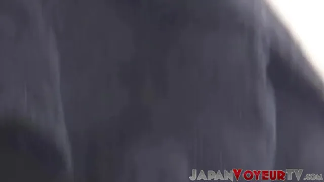 Publicly captured Japanese teens seduce in voyeuristic intimacy