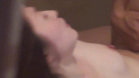 Cute brunette fucked hard missionary while kinky spy watches