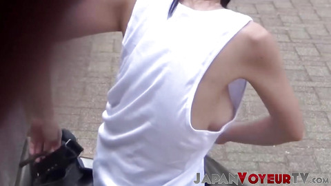 Young nipples flashing in epic Japanese voyeur footage