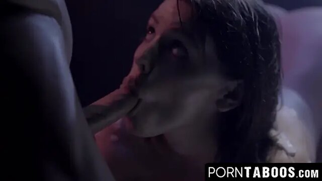 Teen blonde babe Adriana Chechik gets cum in mouth in kinky foursome