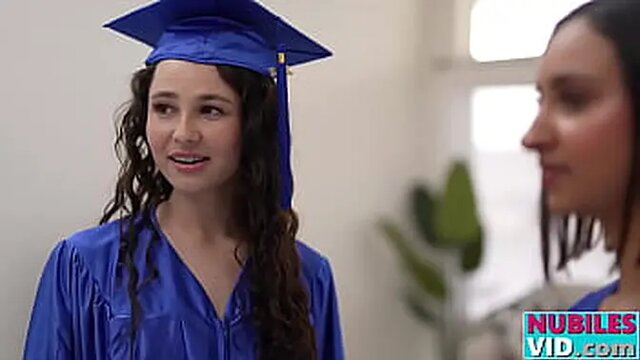 Petite teen brunette gets her big cock deepthroat