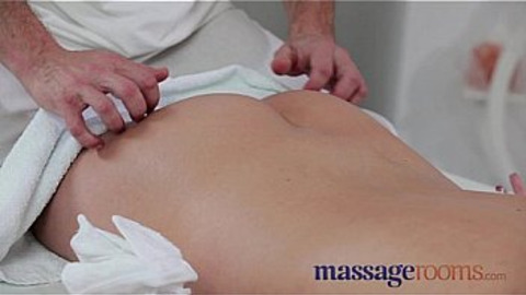 massage rooms 18 year old beauty gets a squelching pussy before epic fuck