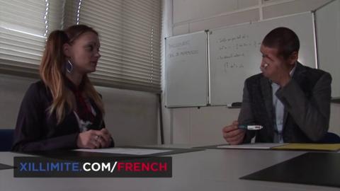 Young stud ravishes schoolgirl on educator's desk, raw and reckless'