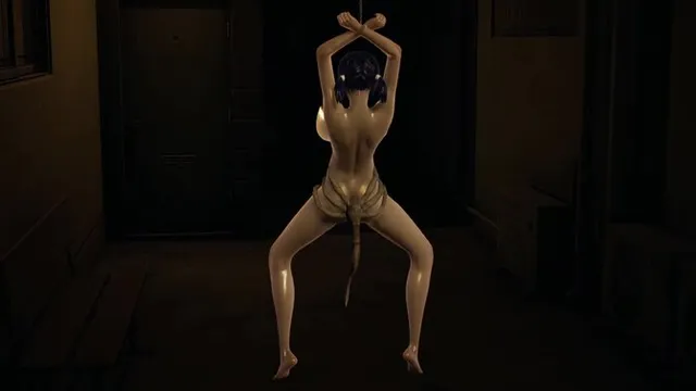 Cartoon GF gives head to an alien in a public place