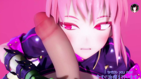 Delicate Blowjob with Hot BF Girl (3D Asian Anime)