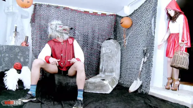 Little red riding hood gets her backside pounded by a pornstar wolf