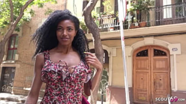 Juicy German teen scout sags big tits for horny🥵 clients at modeling job