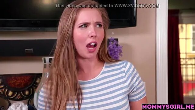 Teen with big tits licks stepmom's mature pussy