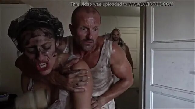 Skinny teen toy for pervs in hardcore gang bang