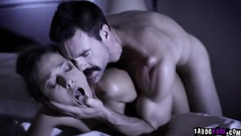 Uncle's filthy lust devours nubile Jaye Summers in brutal, sloppy doggy style screwing