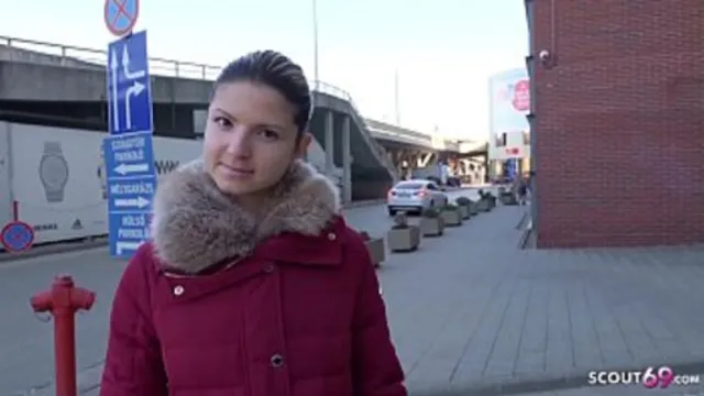 German Scout - Skinny Teen Gina Talks Dirty and Gets Fucked in the Cast