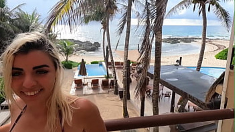 Public paradise fuckfest with blonde hotties in ISLA MUJERES - Remy Lacroix, Mia Khalifa, Abella Danger