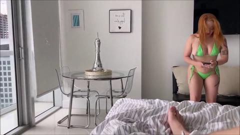 I ravaged her massive breasted mistress's rectum and ejaculated onto her cheek