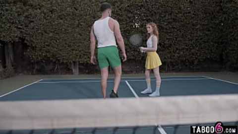 Redhead Teen Slut Prefers Cocks Over Tennis Lessons