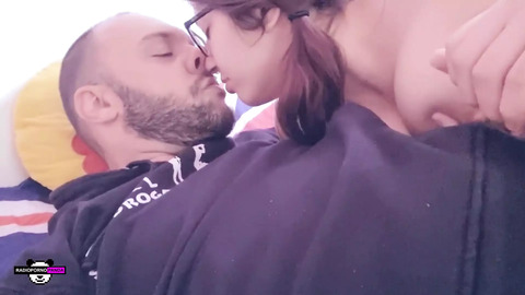 Post-Oral😜 She Cleans His Sweatshirt With Her Tongue