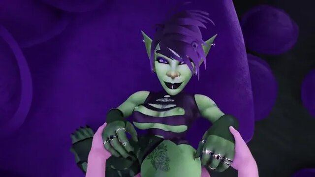 Sexy anime girl gives blowjob to big cock