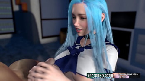 3D Japanese Hentai Chick Self-Fucking