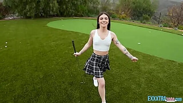 Petite teen with natural tits and ass gets hammered