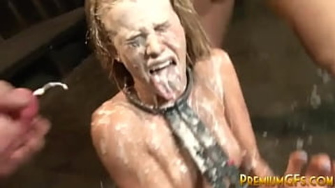 Teen Aiden Aspen Devoured in Intense Rough Gangbang, Receives Multiple Cumshots!