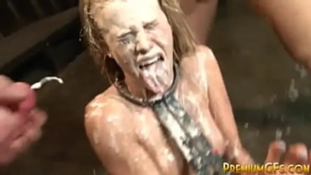 Teen Aiden Aspen Devoured in Intense Rough Gangbang &mdash;  Receives Multiple Cumshots!